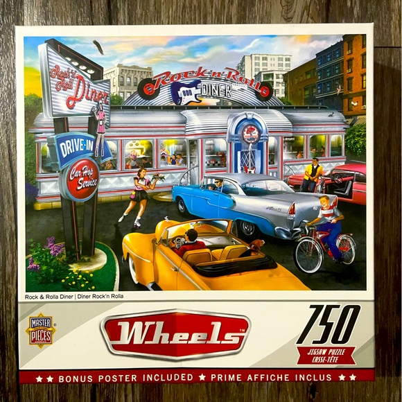 Master Pieces Other - Master Pieces Rock & Rolla Diner 750 Piece puzzle 🧩